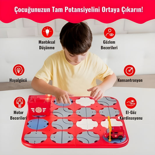 İtfaiye Temalı Kodlama ve Yol Yapım Oyunu – STEM Puzzle