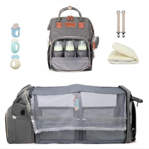 Portatif Beşikli Anne-Bebek Çantası