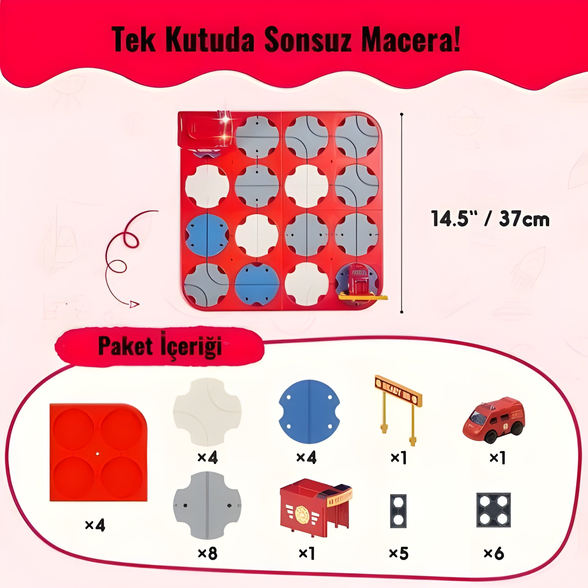 İtfaiye Temalı Kodlama ve Yol Yapım Oyunu – STEM Puzzle